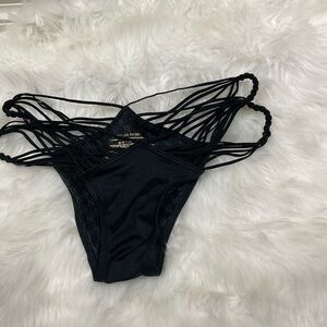 Vintage Very Sexy Victoria's Secret Black Strappy Bikini